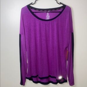 Avia Purple Long Sleeve Relaxed Tunic